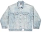 Buy Balenciaga SS24 Washed Single-Breasted Denim Jacket Unisex Loose Fit Blue 767947TDW144016