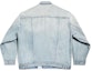 Lookbook Balenciaga SS24 Washed Single-Breasted Denim Jacket Unisex Loose Fit Blue 767947TDW144016