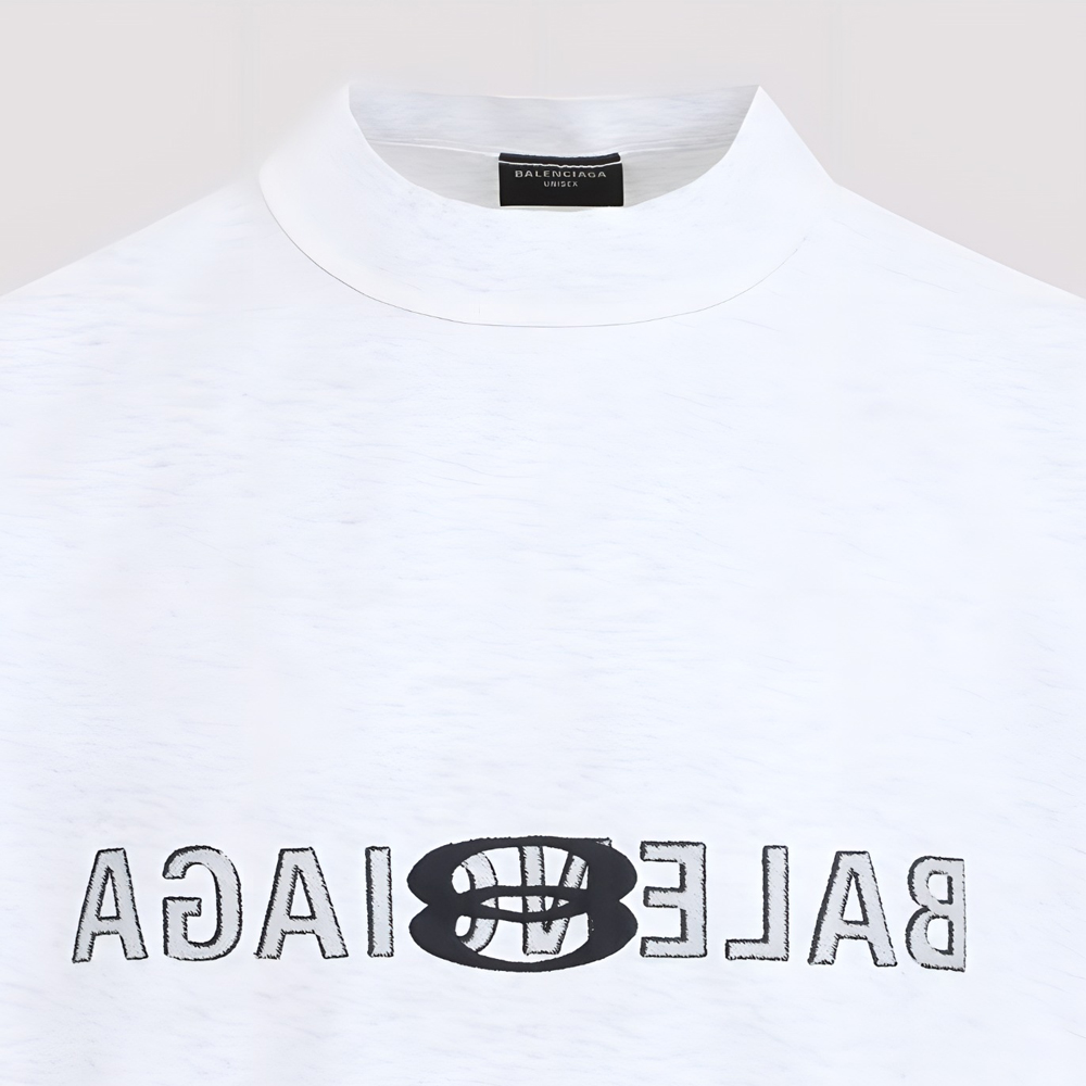Balenciaga SS24 White Alphabet Logo Crewneck T-Shirt Regular Fit . 787358TQVU52569 圖 5