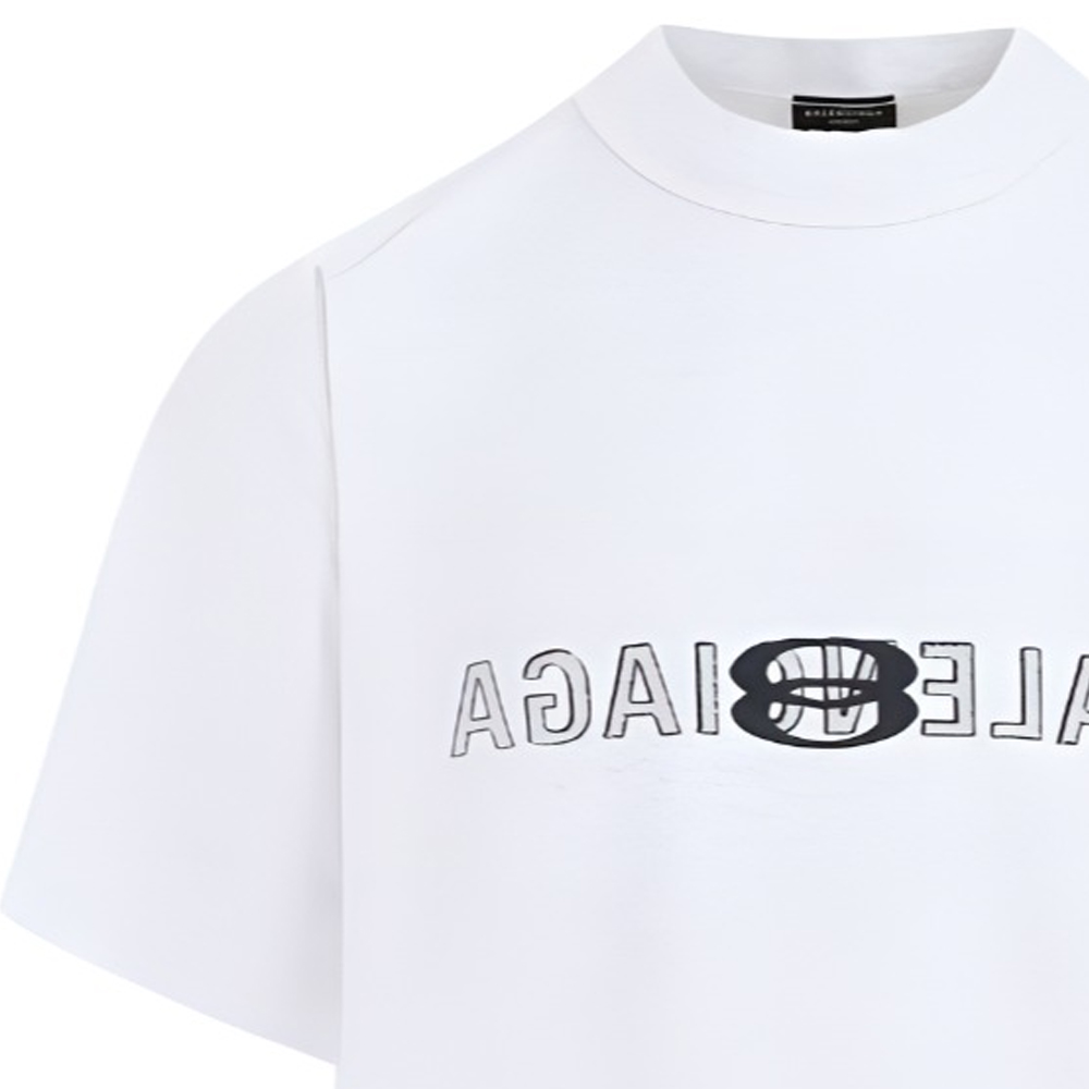 Balenciaga SS24 White Alphabet Logo Crewneck T-Shirt Regular Fit . 787358TQVU52569 圖 6