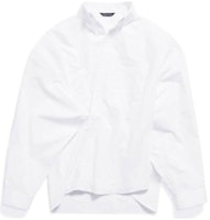 Balenciaga SS24白色口袋立領休閒長袖襯衫男女適用 790872TNM609000 Order Balenciaga SS24白色口袋立領休閒長袖襯衫男女適用 790872TNM609000
