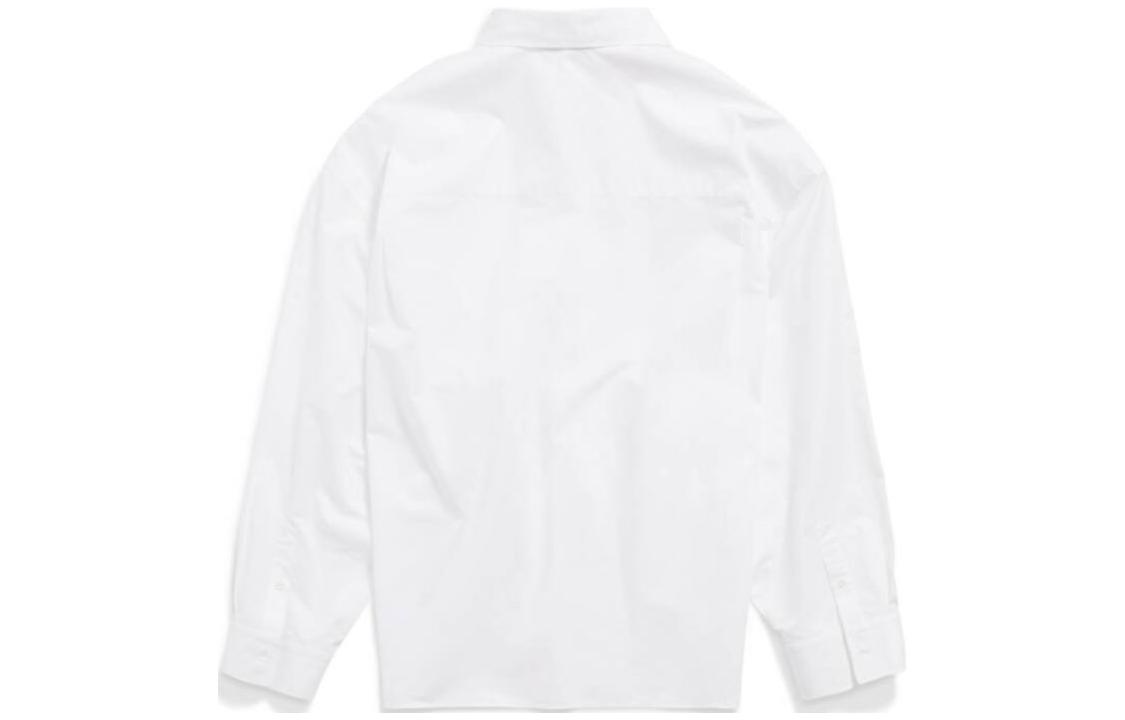 Lookbook Balenciaga SS24白色口袋立領休閒長袖襯衫男女適用 790872TNM609000