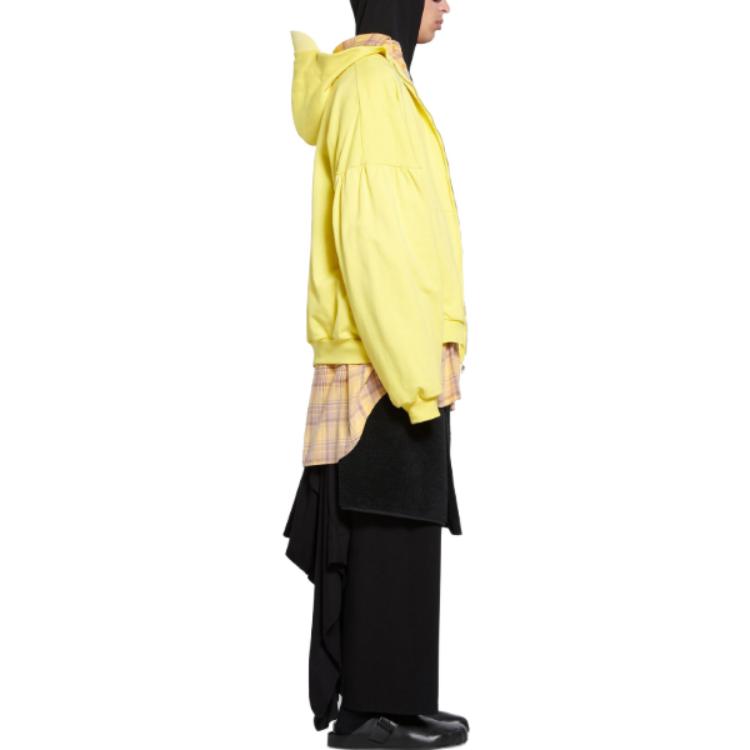 Sizing Sudadera Amarilla Oversize Balenciaga SS24 con Logo Dividido Unisex. 772206TPVG67440