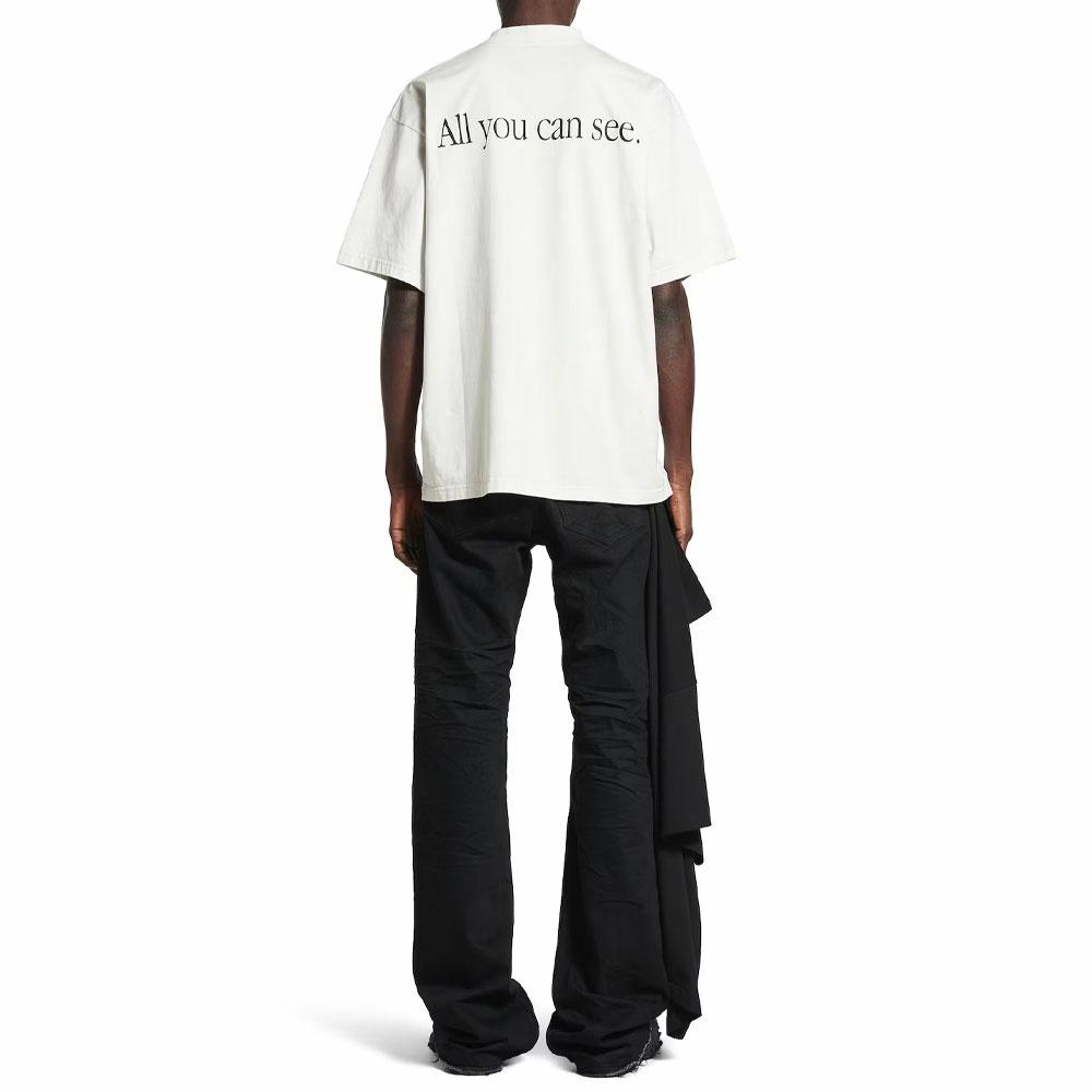 Balenciaga SS25 360 Sunglasses Print Crewneck T-Shirt Regular Fit Men’s White 764235TSVH89012 圖 5