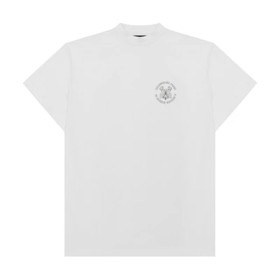 Balenciaga SS25 White Logo Short Sleeve Crewneck T-Shirt 787349TRVU59081