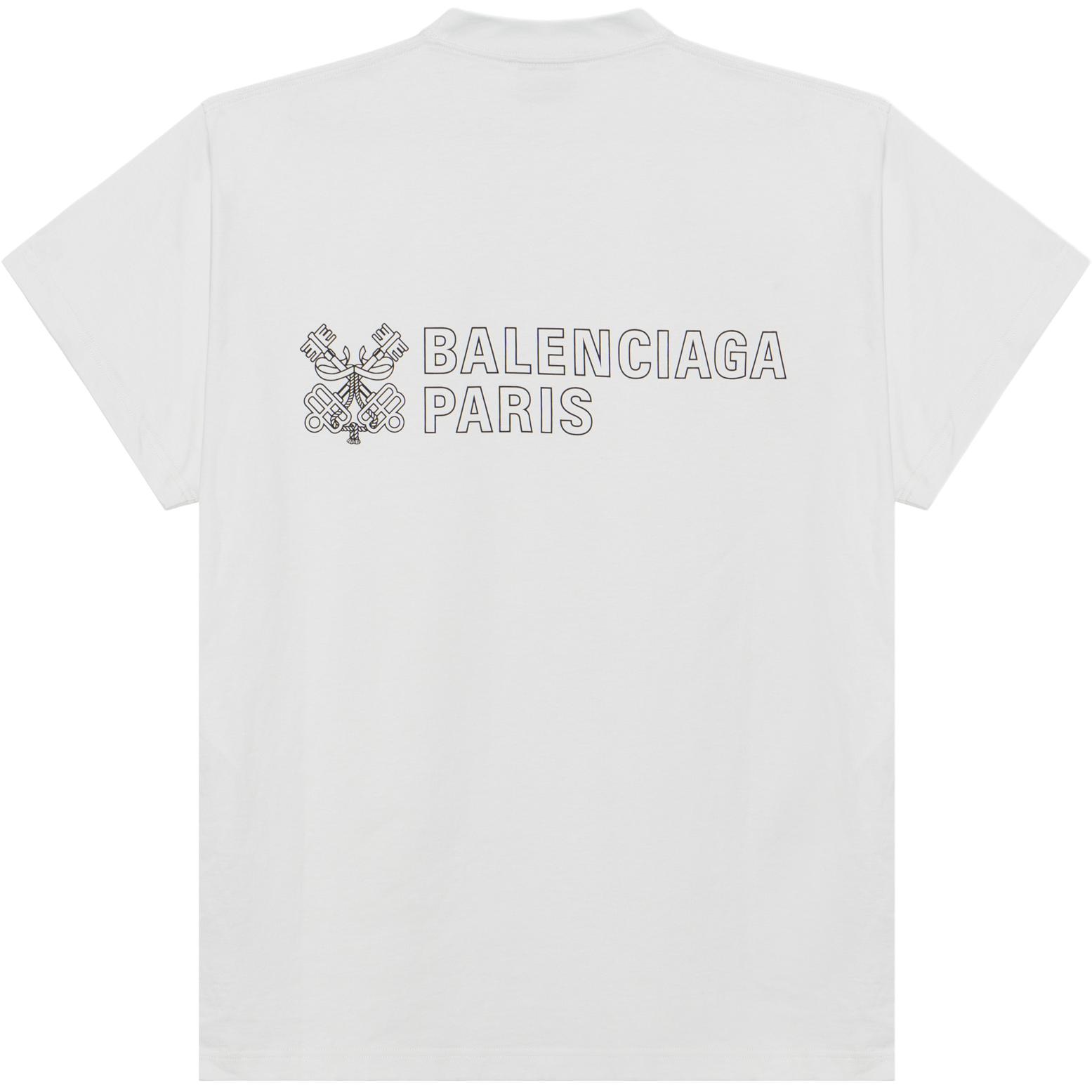 Balenciaga SS25  White Logo Short Sleeve Crewneck T-Shirt 787349TRVU59081 圖 3
