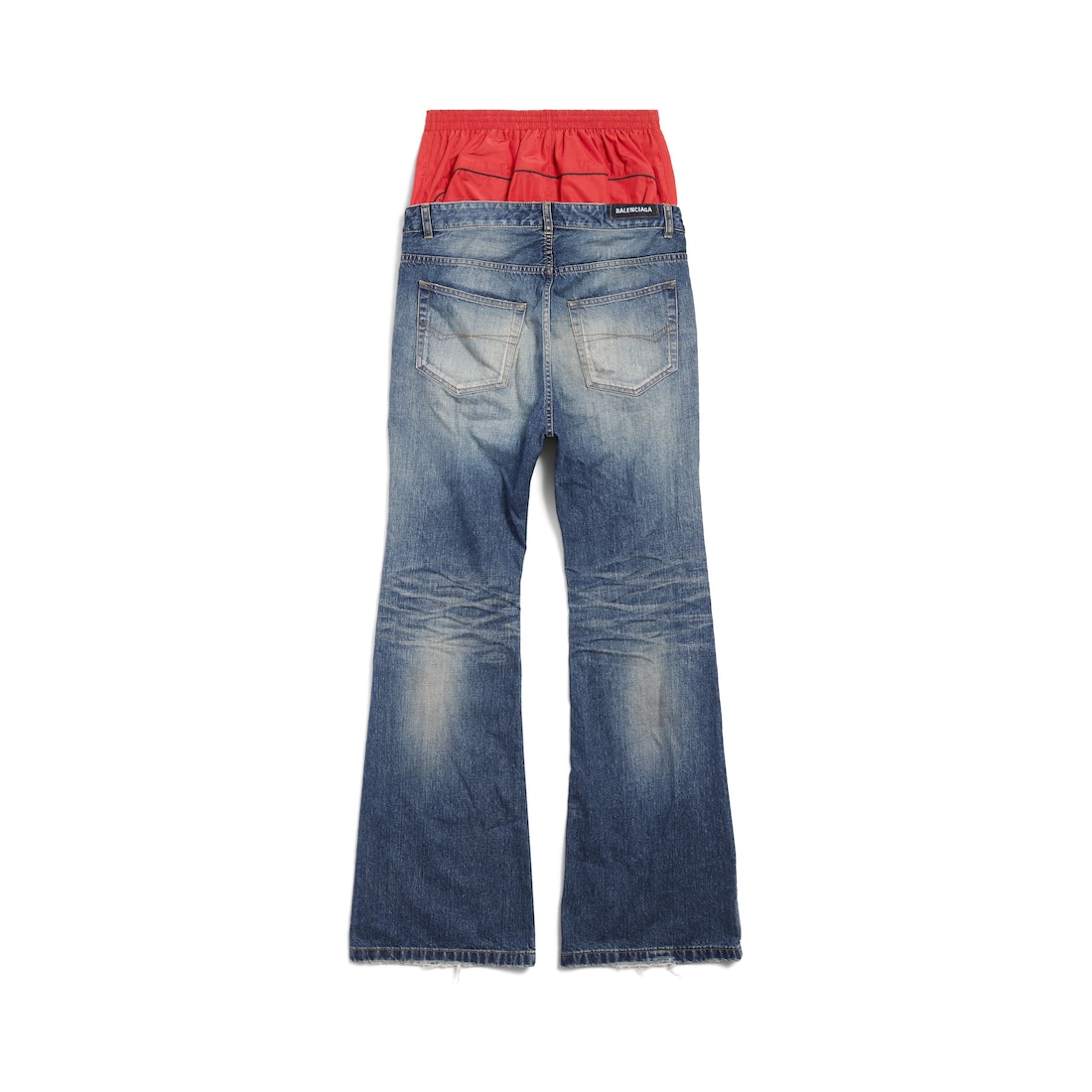 Balenciaga SS25 Layered Colorblock Loose Fit Jeans Blue  Regular Fit. 814224TRW623020 圖 3