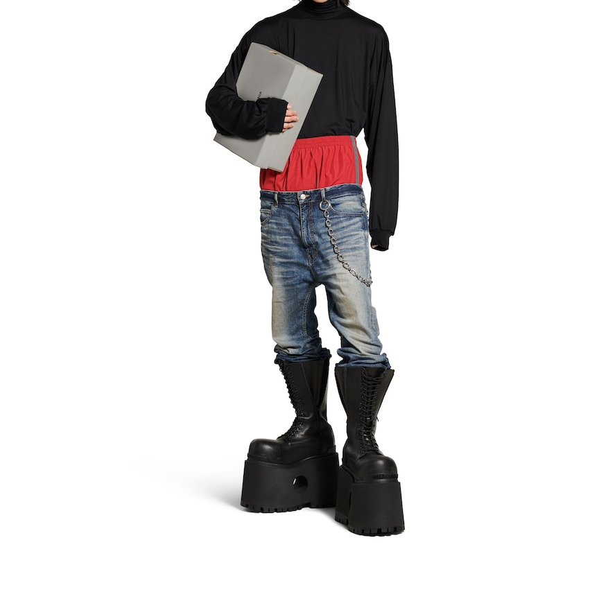 Balenciaga SS25 Layered Colorblock Loose Fit Jeans Blue  Regular Fit. 814224TRW623020 圖 4