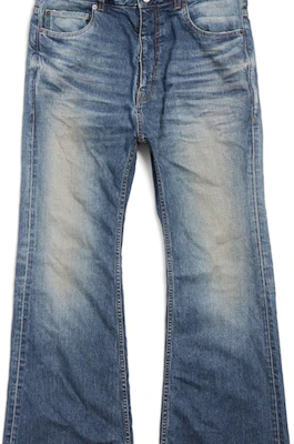 Balenciaga SS25 Jeans Longgar Colorblock Biru Regular Fit. 814224TRW623020 Cheap Balenciaga SS25 Jeans Longgar Colorblock Biru Regular Fit. 814224TRW623020