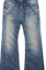 Cheap Balenciaga SS25 Jeans Longgar Colorblock Biru Regular Fit. 814224TRW623020