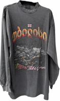 Order Balenciaga SS25 字母印花長袖寬鬆版型T恤 灰色 男款 819022TRVQ71048