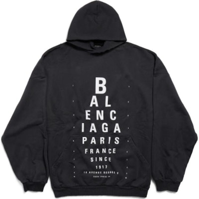 Balenciaga SS25 黑色標誌印花寬鬆連帽長袖上衣 803265TRVU79034 Order Balenciaga SS25 黑色標誌印花寬鬆連帽長袖上衣 803265TRVU79034