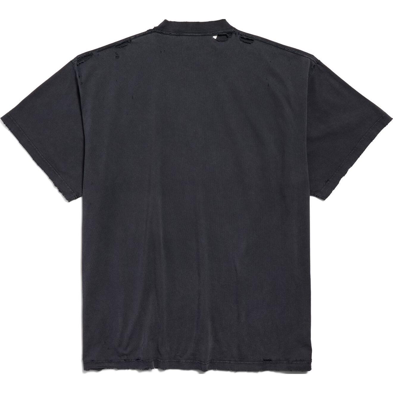 Lookbook Balenciaga SS25 Oversized Crewneck T-Shirt Regular Fit  Coal Gray. 787349TRVS81013