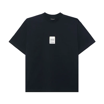Balenciaga SS25 Valentine's Day Logo Print Crew Neck Tee Black Medium. 764235TSVK31083