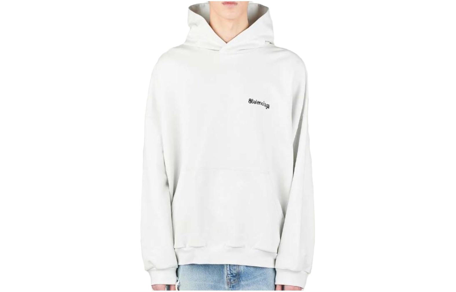 Balenciaga SS3 Letter Print White Hoodie Long Sleeve Sweatshirt 713677TOVP19081 圖 2