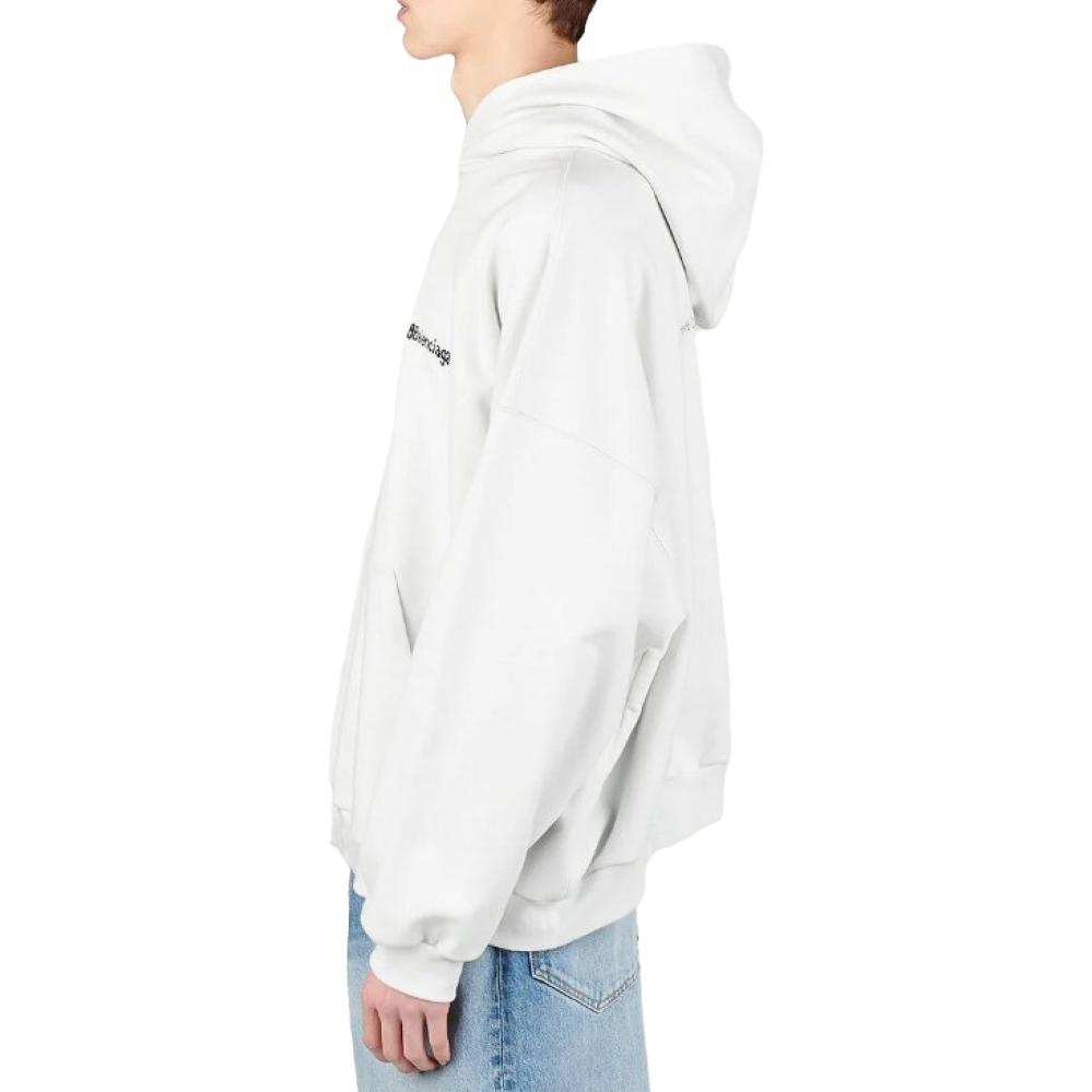 Balenciaga SS3 Letter Print White Hoodie Long Sleeve Sweatshirt 713677TOVP19081 圖 5