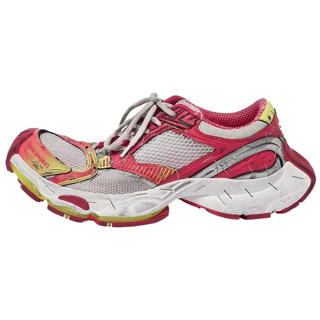 Balenciaga Stapler Sneaker White Pink 803681W3ST49571