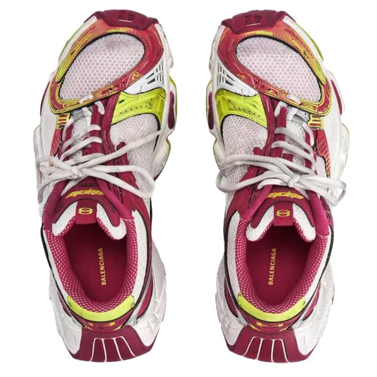 Shop Balenciaga Zapatillas Stapler Blanco Rosa 803681W3ST49571