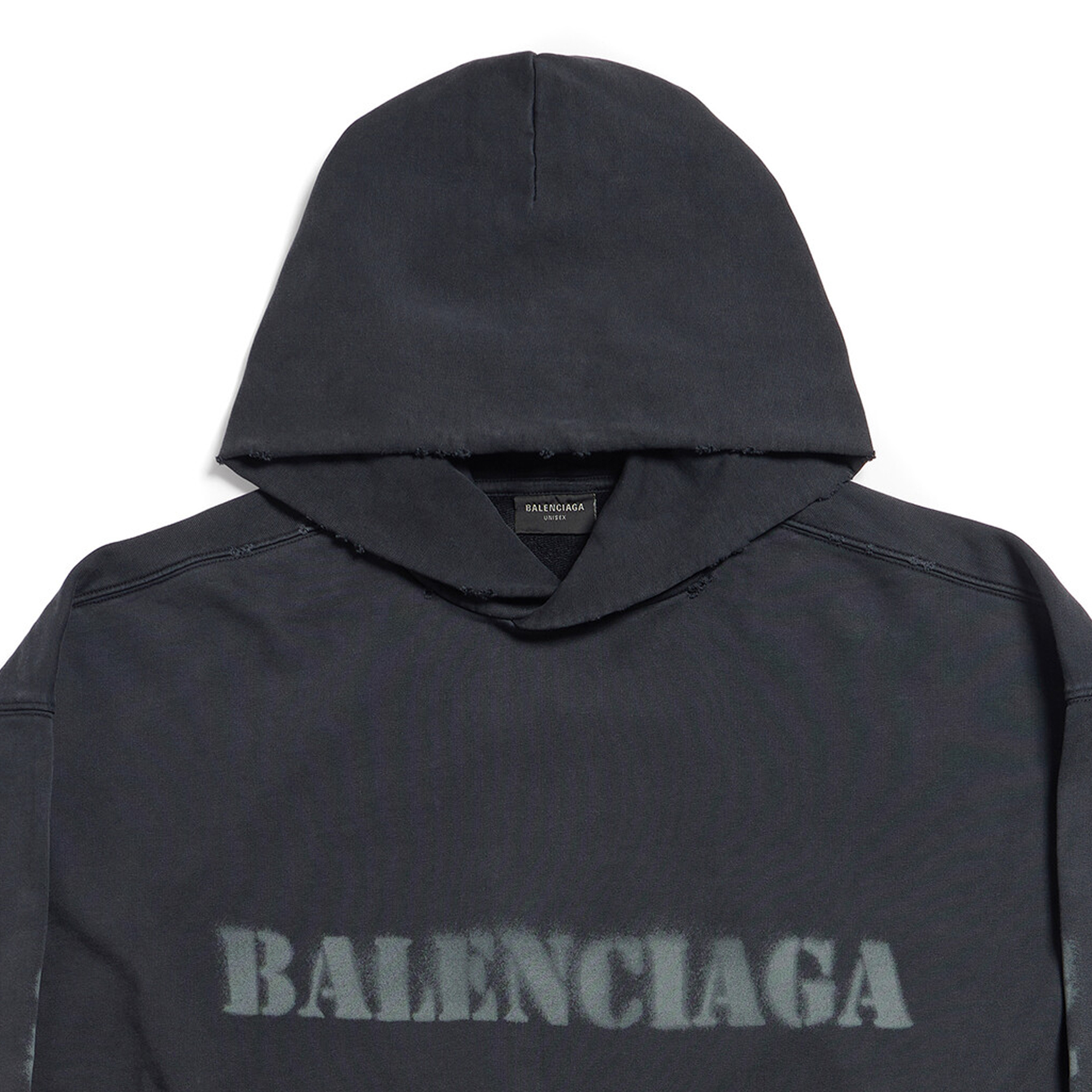 Balenciaga Stencil Type Hoodie Medium Fit Black Pullover Hoodie 767877TQVA41750 圖 7