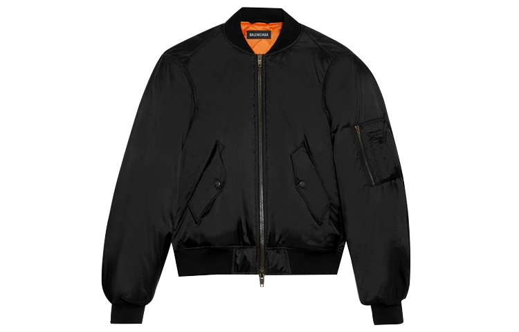 Balenciaga Steroid Bomber Solid Black Casual Padded Jacket 642147TIO541000