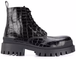 Balenciaga Strike 'Black Croc-Embossed Leather' 600911WA9D01000 Balenciaga Strike 'Black Croc-Embossed Leather' 600911WA9D01000