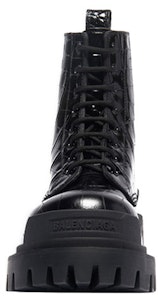 巴黎世家Strike黑色鳄鱼纹皮革靴 600911WA9D01000 Lookbook 巴黎世家Strike黑色鳄鱼纹皮革靴 600911WA9D01000