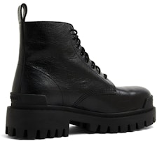 巴黎世家 Strike 皮革 系带 時尚 短靴 男款 黑色 Shop 巴黎世家 Strike 皮革 系带 時尚 短靴 男款 黑色