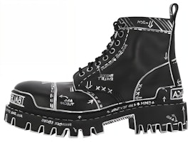 Balenciaga Strike Lace-Up Boot 'Marker Pen Print - Black' 589338-WBEF2-1090 Balenciaga Strike Lace-Up Boot 'Marker Pen Print - Black' 589338-WBEF2-1090