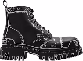 Balenciaga Strike Lace-Up Boot 'Marker Pen Print - Black' 589338-WBEF2-1090 Balenciaga Strike Lace-Up Boot 'Marker Pen Print - Black' 589338-WBEF2-1090
