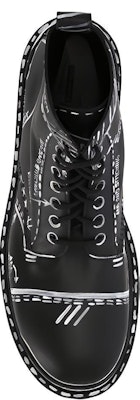 Balenciaga Strike Lace-Up Boot 'Marker Pen Print - Black' 589338-WBEF2-1090 Shop Balenciaga Strike Lace-Up Boot 'Marker Pen Print - Black' 589338-WBEF2-1090