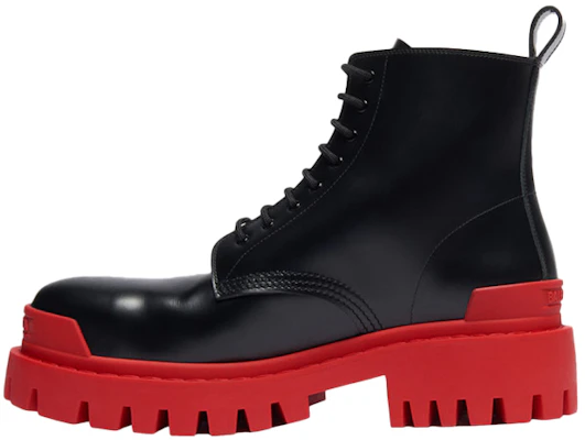 Balenciaga Strike Bottes Martin Noir/Rouge 589338WA9671066 Buy Balenciaga Strike Bottes Martin Noir/Rouge 589338WA9671066