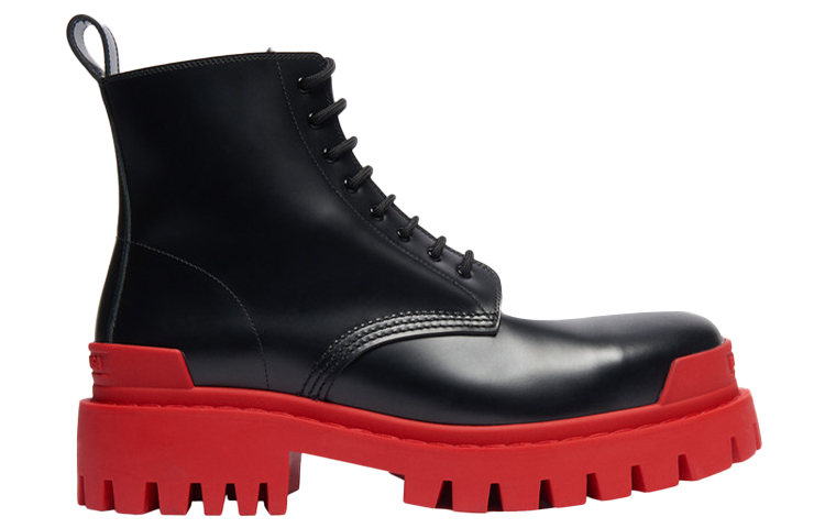 Order Balenciaga Strike Bottes Martin Noir/Rouge 589338WA9671066