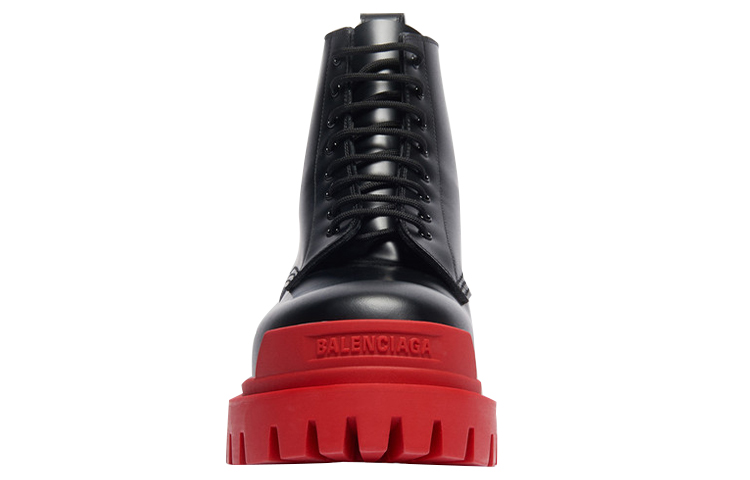 Lookbook Balenciaga Strike Bottes Martin Noir/Rouge 589338WA9671066
