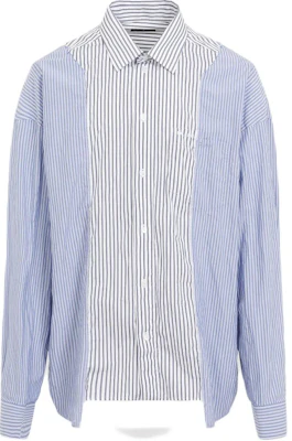 Balenciaga Kemeja Oversize Garis-Garis Colorblock Biru. 809012TRM049167 Order Balenciaga Kemeja Oversize Garis-Garis Colorblock Biru. 809012TRM049167