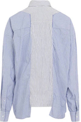 Balenciaga Kemeja Oversize Garis-Garis Colorblock Biru. 809012TRM049167 Lookbook Balenciaga Kemeja Oversize Garis-Garis Colorblock Biru. 809012TRM049167