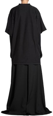 Balenciaga Striped Multicolor Oversized Crewneck T-Shirt Unisex Black 787358TQVP51083 Details for Balenciaga Striped Multicolor Oversized Crewneck T-Shirt Unisex Black 787358TQVP51083