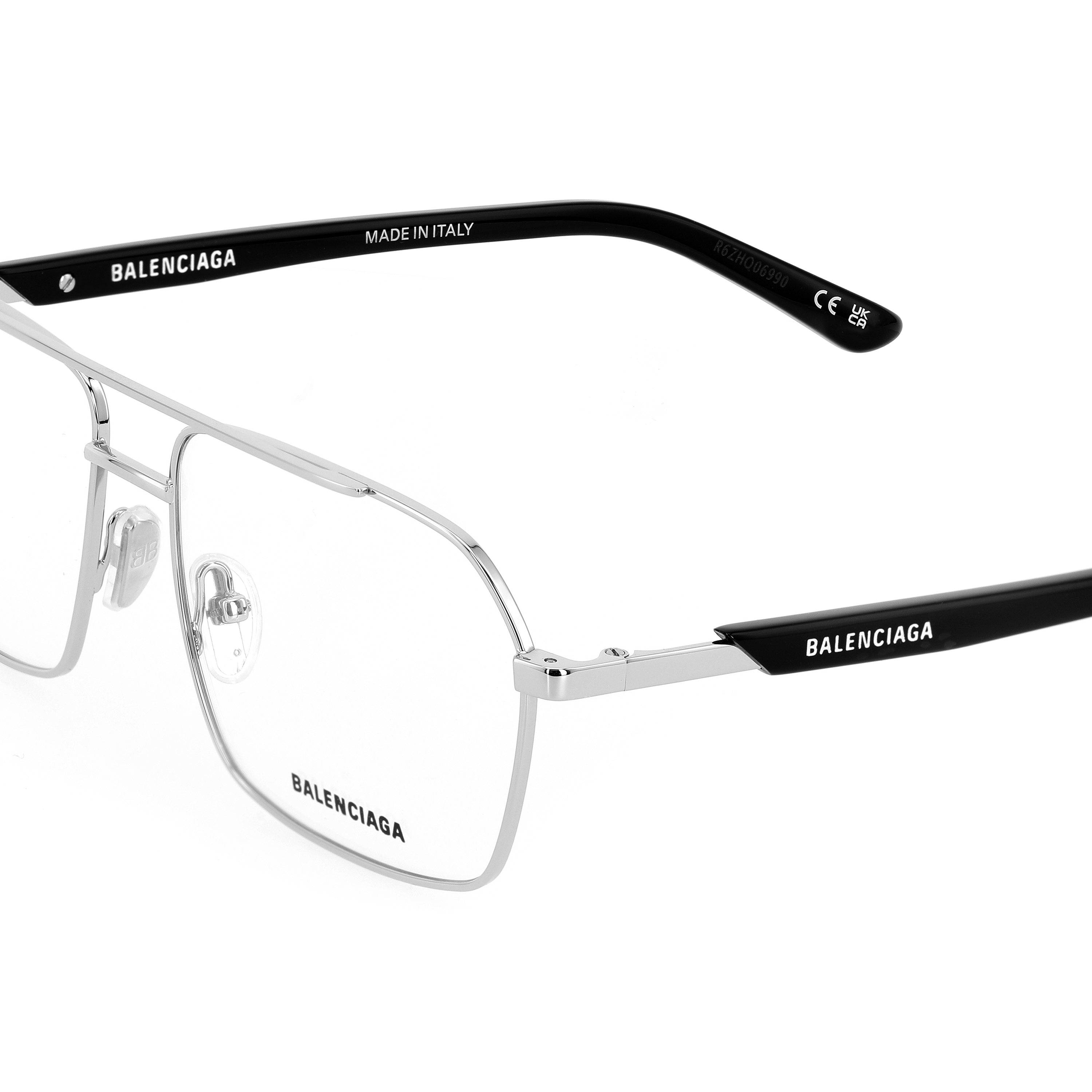 Sizing Balenciaga 時尚飛行員光學眼鏡 男女適用 可調整處方鏡框 BB0248O-001 57