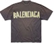 Order 발렌시아가 테이프 로고 프린트 오버사이즈 티셔츠 SS24 유니섹스 다크그레이 크루넥. 739784TOVA98519