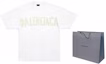 Shop Balenciaga Tape Logo Print Oversized Unisex White Crewneck T-Shirt. 739784TOVA99000