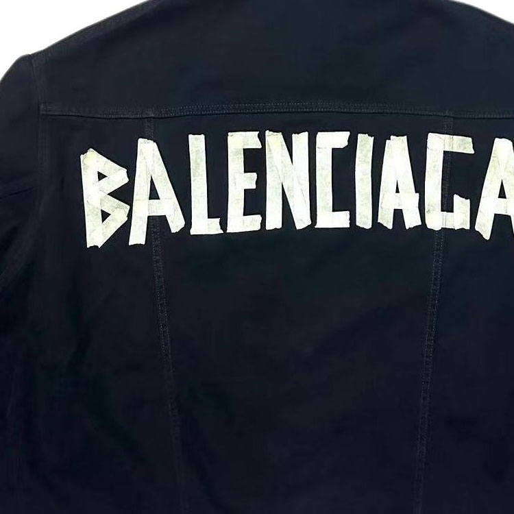 Balenciaga TAPE TYPE SS23 Logo Print Denim Jacket Blue -  Loose Fit 738738TNW111700 圖 5
