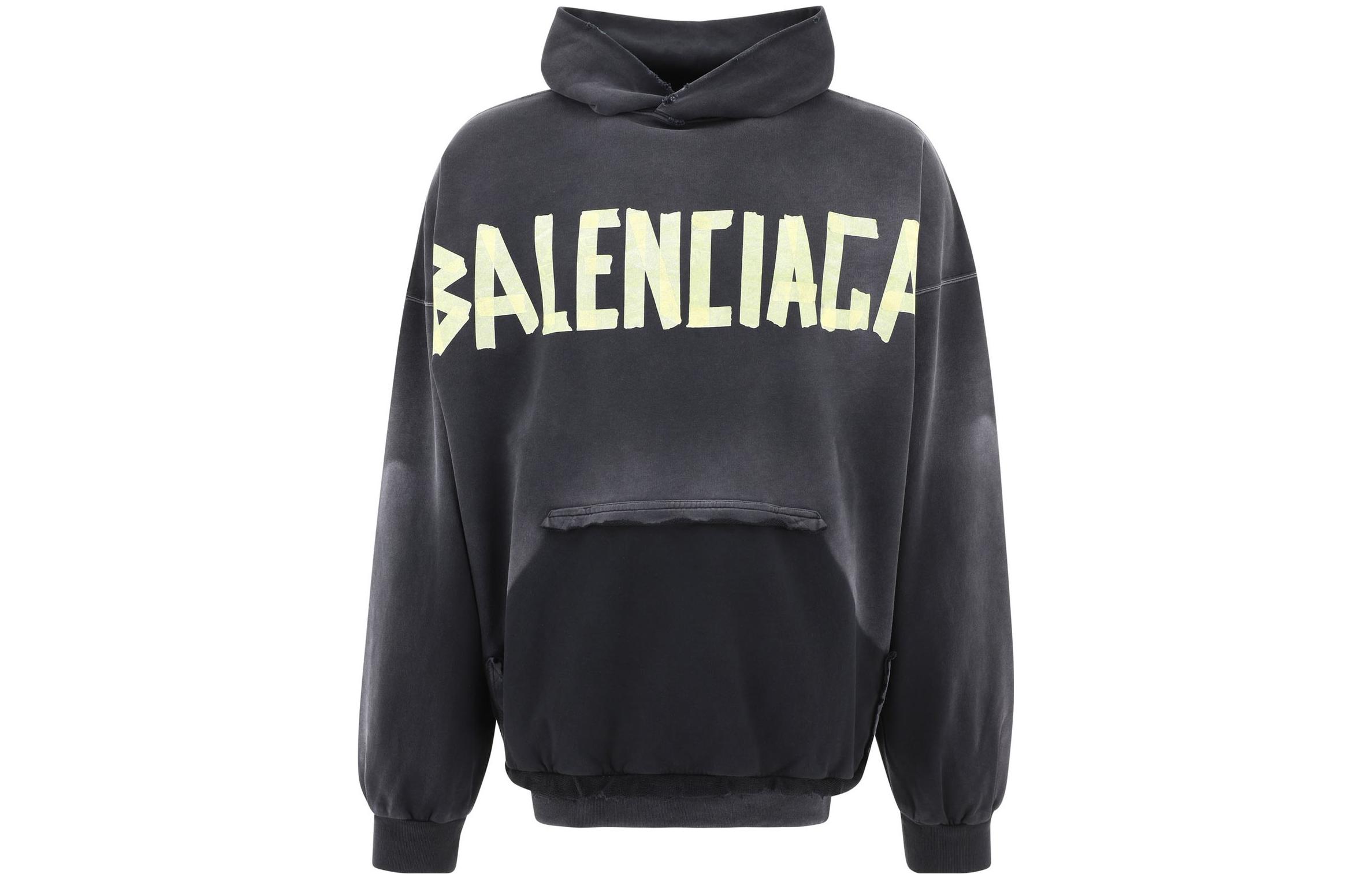 Order Balenciaga TAPE TYPE SS23 Logo Print Oversized Grey Sweatshirt . 744190TOVB11055