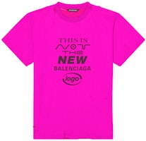 Balenciaga This Is Not Small Fit T-Shirt 'Pink/Black' Balenciaga This Is Not Small Fit T-Shirt 'Pink/Black'