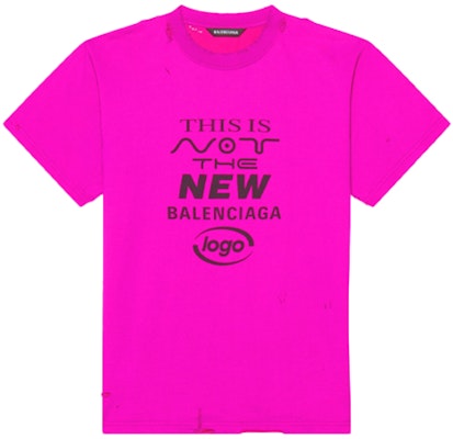 Balenciaga This Is Not Small Fit T-Shirt 'Pink/Black' Buy Balenciaga This Is Not Small Fit T-Shirt 'Pink/Black'