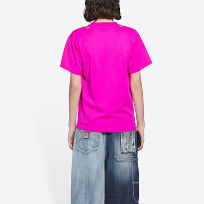 Balenciaga This Is Not Small Fit T-Shirt 'Pink/Black' Shop Balenciaga This Is Not Small Fit T-Shirt 'Pink/Black'