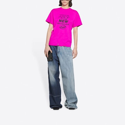 Balenciaga This Is Not Small Fit T-Shirt 'Pink/Black' Details for Balenciaga This Is Not Small Fit T-Shirt 'Pink/Black'