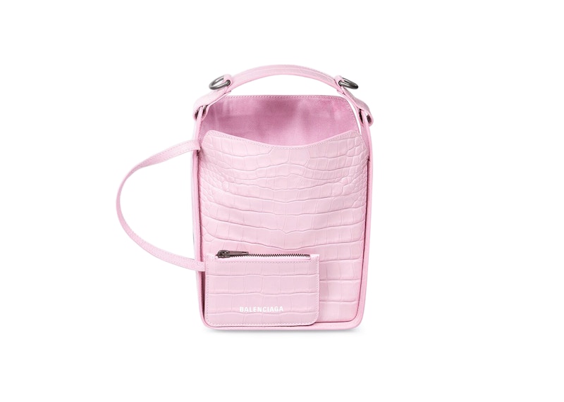 Lookbook 巴黎世家工具2.0南北小號手提包淺粉色