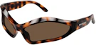 Buy Balenciaga Tortoiseshell Irregular Sunglasses Unisex with Logo Detailing. BB0314S002