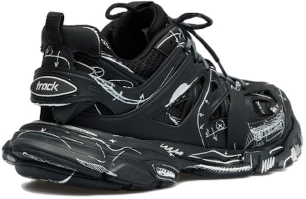 Balenciaga Track 1.0 Sneakers 'Hitam Putih' 542023W3SRA1090 Shop Balenciaga Track 1.0 Sneakers 'Hitam Putih' 542023W3SRA1090