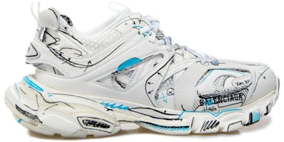 Balenciaga Track 1.0 Zapatillas Azul Malla y Nylon Graffiti 'Blanco'. 542023W3SRA9014 Order Balenciaga Track 1.0 Zapatillas Azul Malla y Nylon Graffiti 'Blanco'. 542023W3SRA9014