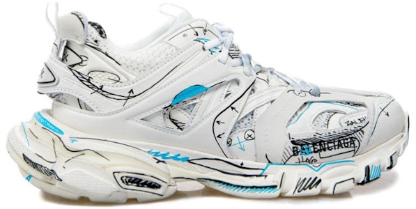발렌시아가 트랙 1.0 블루 그라피티 메쉬 나일론 스니커즈 (화이트) 542023W3SRA9014 Order 발렌시아가 트랙 1.0 블루 그라피티 메쉬 나일론 스니커즈 (화이트) 542023W3SRA9014